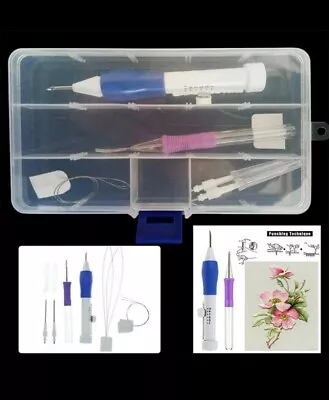 1 Set Punch Needle Embroidery Set Needlework Stitch 3D Embroidery  • £7.50