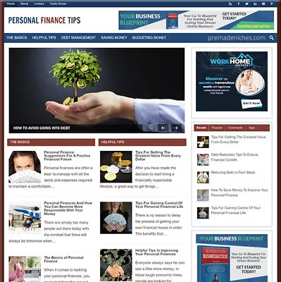 Personal Finance Tips Affiliate Website - Make Money Online • $6.99