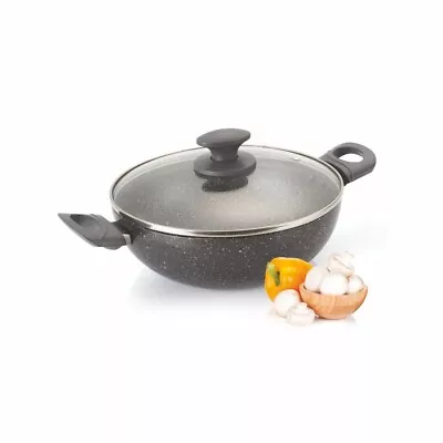Alda Non Stick Deep Wok/Kadai/Frying Pan With Lid 28cm 4.3 Litre Induction Base • $88.99