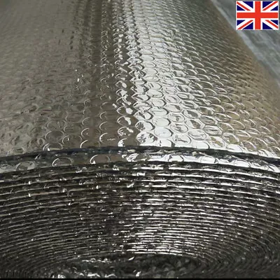 10M-50M Double Bubble Roll Foil Insulation Shed Commercial Floor Wall Roof UK • £9.95