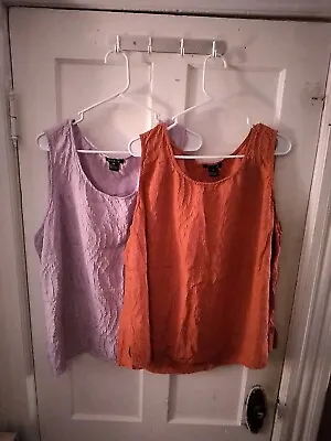 Womens Top (2) - Vikki Vi - Size 3X - 100% Silk - Both Tops Included  • $27.99