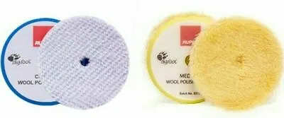 $27 • Buy 5.75  Rupes Blue & Yellow Wool Cutting & Polishing Pad - For 5   Backing Plate