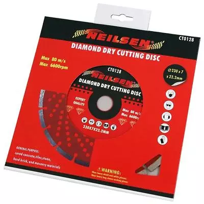 2 X 9 Inch 230mm Diamond Cutting Disc Blade Silent Cut 22.2mm Centre (CT0128-2) • £17.75