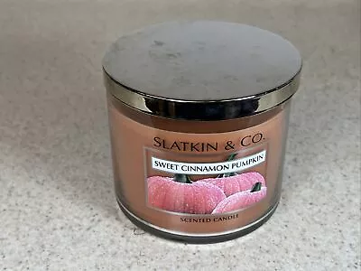 Slatkin &Co 3 Wick 14.5 Oz Candle SLATKIN SWEET CINNAMON PUMPKIN • $17.99