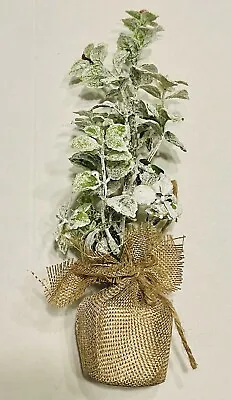 Mini Frosty Leaves Tabletop Christmas Winter Tree 10” NEW • $9.21