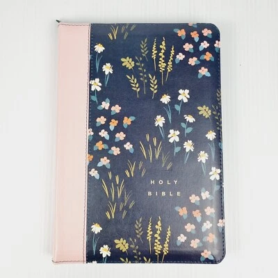 NLT Large Print Thinline Reference Zipper Bible Filament Enabled Edition Meadow • $45