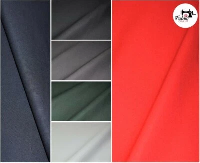 £7.39 • Buy Plain Thick 100% Cotton Drill Workwear Twill Fabric Superior Quality 150 Cm Wide