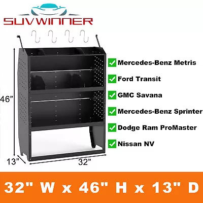 32  W Van Shelving Storage For Ford Transit GM NV Promaster Sprinter Metris • $250.99