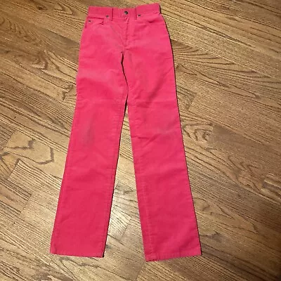 Vintage LEE Kids Corduroy Pants Made In USA Size 10 22  Waist 29  Inseam Magenta • $17.50