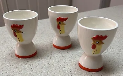 Set Of 3 Vintage Holt Howard Rooster Egg Cups • $10