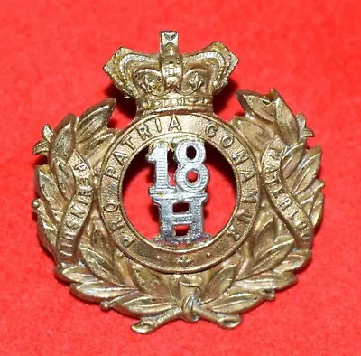 British Army. 18th Hussars Genuine OR’s Cap Badge • £85