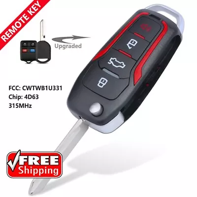 Upgraded Flip VW Model Remote Car Key Fob 315MHz 4D63 Chip For Ford CWTWB1U331 • $19.11