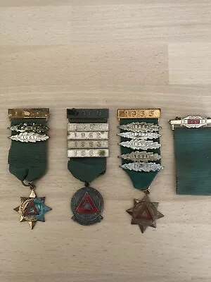 Vintage Collection Of Safe Driving Medals & Ribbon Bars. Ranging From 1958-1964 • £18