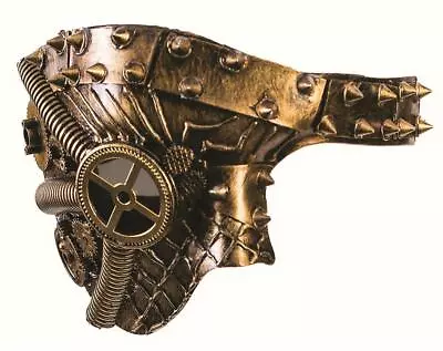 Phantom Steampunk Gold Spiked Venetian Mask • $17.99