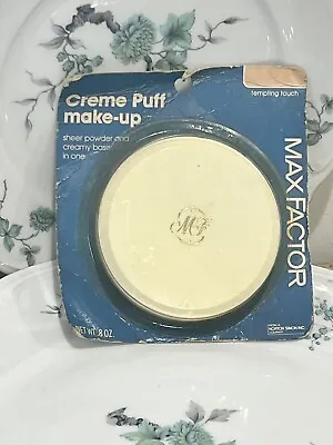 Vintage Max Factor Hollywood Creme Puff Make Up Sealed Nos Prop Tempting Touch • £76.95