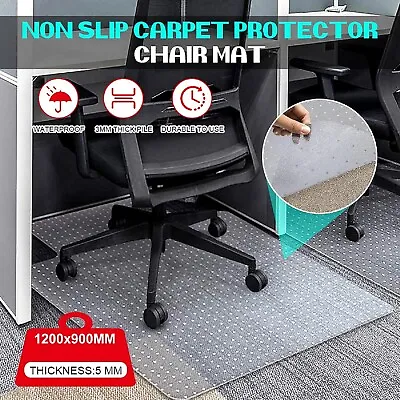 $45.99 • Buy Office Desk Home Room PVC Chair Carpet Mats Chair Floor Protector Waterproof Mat
