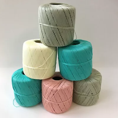 Six (part) Balls Of Coats 'Eldorado' Crochet Cotton Various Colours • £8