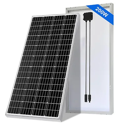 200W Solar Panel 12V Mono Off Grid Power RV Motorhome Camper Marine Van Outdoor • £125.78