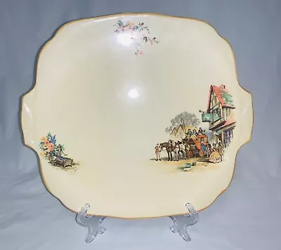 H&K Tunstall - Western Themed Stage Coach Scene Cake Plate • $22