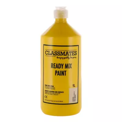 Classmates Ready Mix Paint Yellow Ochre 600ml Dirty Bottle (ref Q26) • £6.58