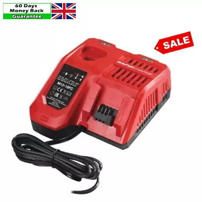 FOR Milwaukee M12-18FC 240v UK 18v & 12v Li-ion Rapid Charger M12-18C NEWEST UK • £15.92