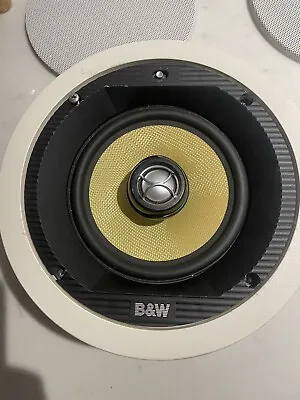 Bowers & Wilkens B&W CCM 65 White Wired 130W 8 Ohm Round In-Ceiling/Wall Speaker • £85