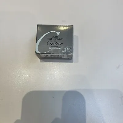 Must De Cartier Essence For Men EDT Splash .25 Oz  / 7.5 Ml New In Box • $15