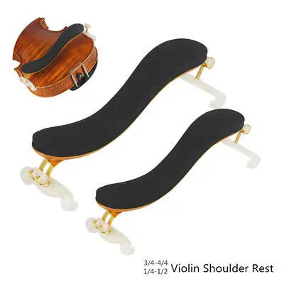 Adjustable Maple Wood Thick Soft Violin Shoulder Rest Padded For 4/4 3/4 1/2 1/4 • $13.40