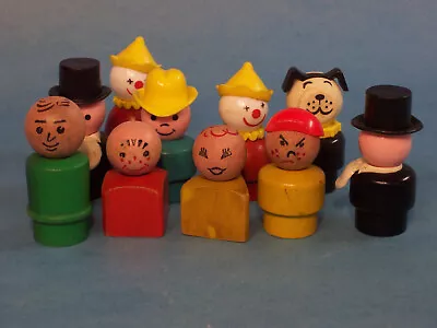 Vintage Fisher Price Little People-Wooden Body-Circus-Farm-Children-Dog • $1.49