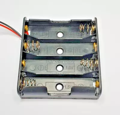 £2.59 • Buy 4 X AA Battery Holder - 6V-4x1.5V - 150mm Leads - Uk Free P&P
