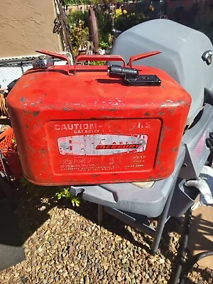 Vintage 50s 60s Mercury Keikhaefer Outboard Fuel Gas Tank Can 6 Gallon • $25