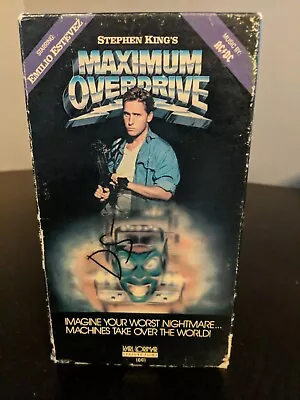 *SLIP ONLY NO TAPE* Stephen King Maximum Overdrive VHS 1986 Horror *NO TAPE* • $9.95