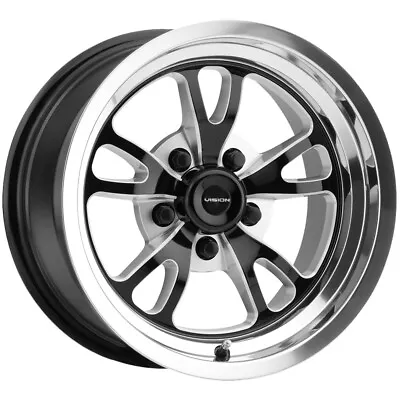 Vision 149 Patriot 17x7 5x4.75  +0mm Black/Milled/Polished Wheel Rim 17  Inch • $195.99