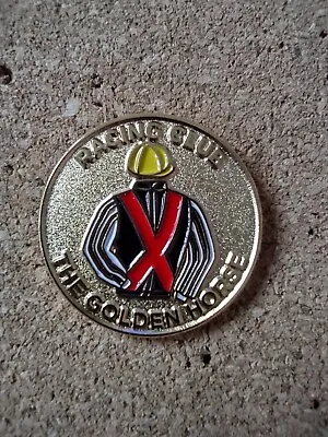The Golden Horse Racing Club Jockey Horse Racing Metal Enamel Pin Badge • £4.95