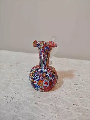 Miniature Murano Glass Millefiori Textured Pitcher • $85