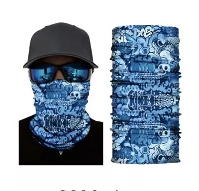 Graffiti Neck Gaiter Face Mask Head Band MultiUse Tube Scarf Face Cover Bandana • $6.45