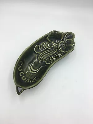 💚💚Sadler Face Pots Cucumber Tray Plate Dish Made In England Dark Green • £9.90