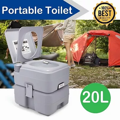 Portable Toilet Seat Travel Camping Toilet Flushable Potty Caravan Boating Tent • $110.99