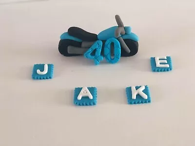 Motorbike Motorcycle Personalised Edible Cake Topper 3D Decoration Birthday • £9.99