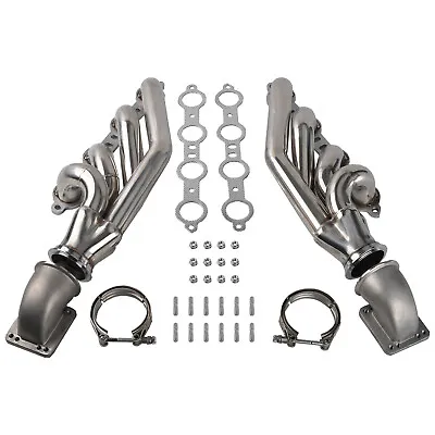 For LS1 LS3 LS6 LSX V8 Turbo Exhaust Manifold+Elbow Adaptor T3 T4 To V Band 3.0  • $192.99