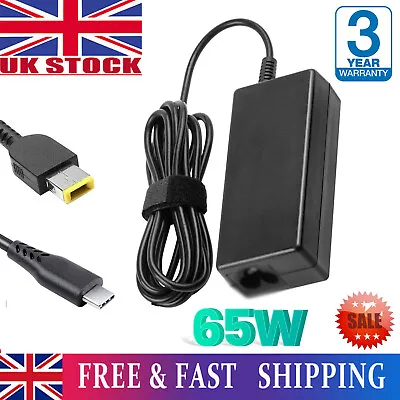 Slim Tip / Type-C Laptop Adapter Charger For Lenovo ThinkPad X1 T480 T480S Yoga • £10.98