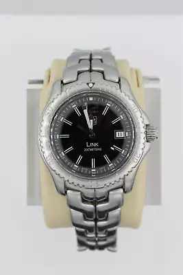 Tag Heuer Mens Watch Black WT1110.BA0550 Link Silver Professional Sport SS Diver • $580