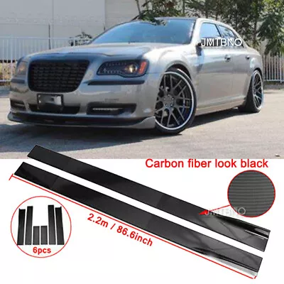 Carbon Fiber Car Side Skirts Lip Rocker Panel 86.6 For Chrysler 300 C SRT8 Sedan • $119.12