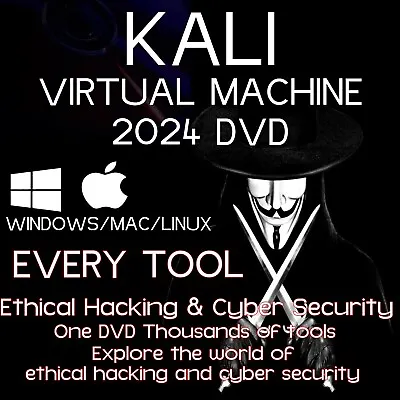 Kali Linux 2023.4 Virtual Machine DVD - Ethical Hacking & Cyber Security USA • $7.49