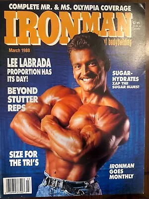 Ironman March 1988 Lee Labrada Complete Mr & Mrs Olympia Coverage  • $2