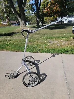 Vintage Bag Boy Aluminum 3 Wheel Push/Pull Golf Bag Cart • $24.99