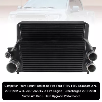 Competition Intercooler For Ford F-150 2.7L 3.5L EcoBoost 2015-2016 Black • $441.59
