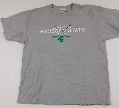 Vintage Michigan State Spartans Hockey T-Shirt Grey XL Oarsman • $26.56