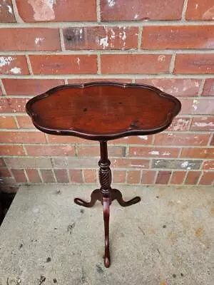 Vintage Mahogany Plant Stand Fern Stand Pie Crust Table BRANDT FURNITURE • $360.99