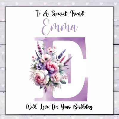 Birthday Card Female Daughter Sister In Law Friend Mum Nanna PERSONALISED**A-Z** • £2.95